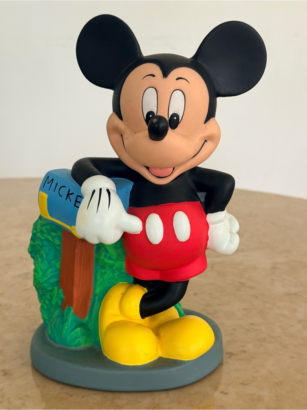 Vintage Disney Mickey Mouse Mailbox Coin Bank 8.5" Collectible Figurine